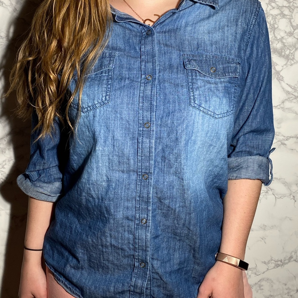 Jean button up